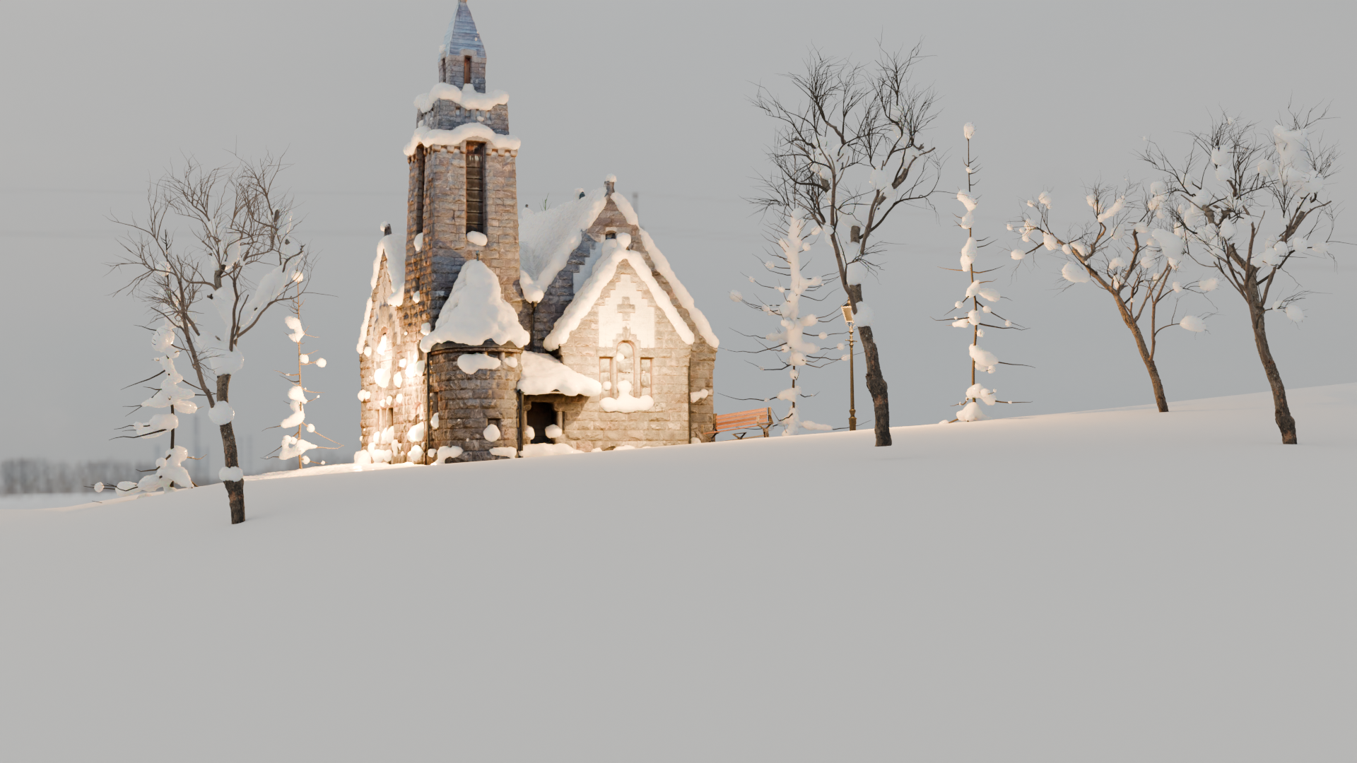 Snowy Church